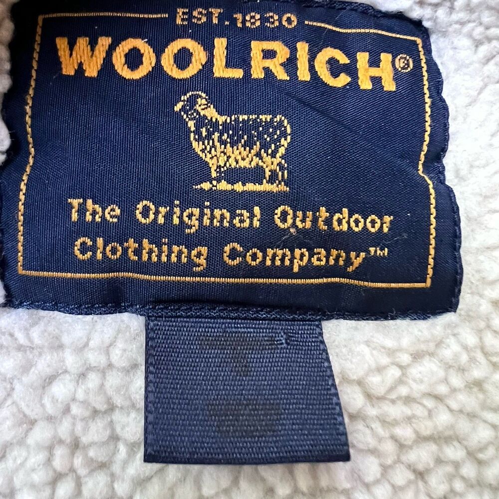 Woolrich Corduroy Sherpa Lined Full Zip Ranch Jacket Dark Wheat Men's Small - Picture 7 of 8